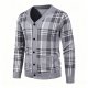 Men's Autumn Trendy V-Neck Slim-Fit Knit Cardigan - Breathable Casual Jacket