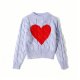 Women's Fashion Ribbed Long-Sleeve Crew Neck Knit Pullover