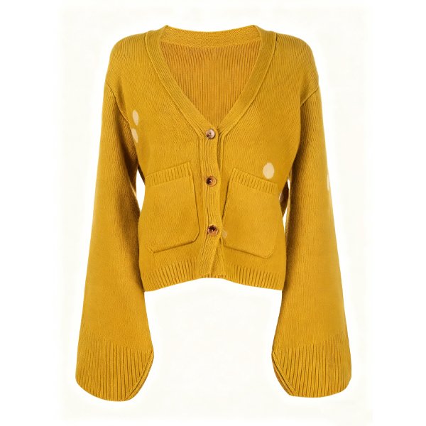 2025 V-Neck High-Waisted Knit Sweater - New Casual