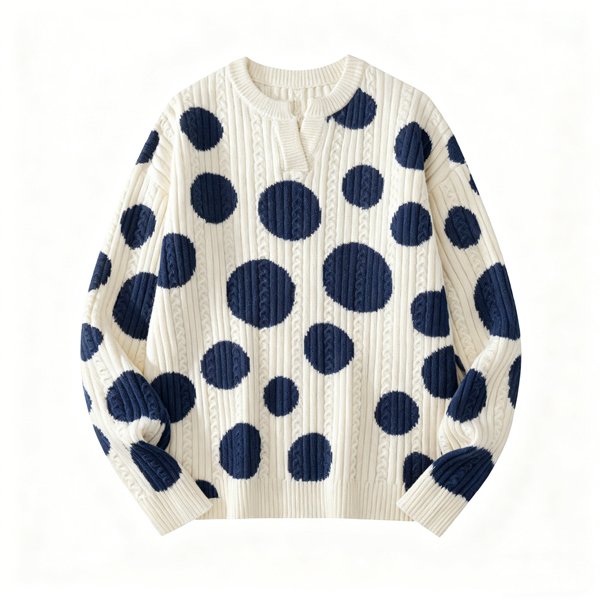 High-End V-Neck Pullover Sweater - Loose-Fit Lazy Style for Autumn & Winter