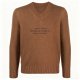 Men's Ribbed V-Neck Cashmere Pullover - Winter Warm Knit