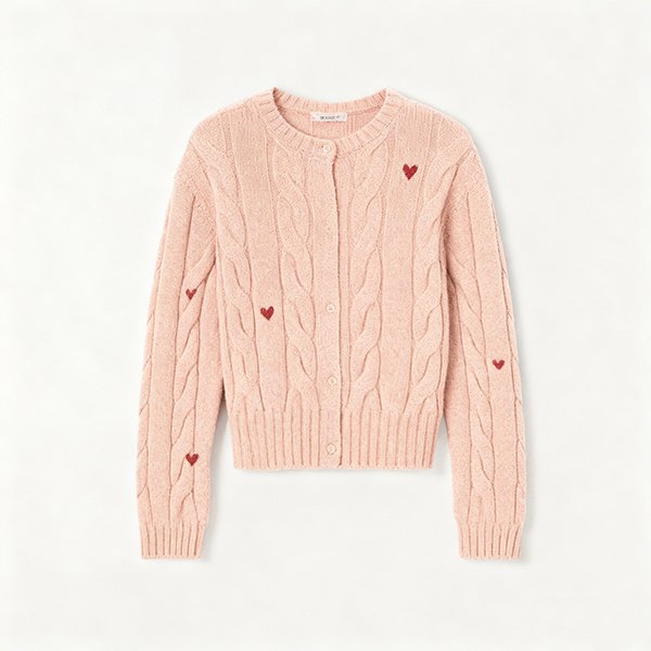 Women's Elegant Crew Neck Knit Cardigan - Autumn Winter Casual Long-Sleeve