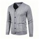 Men's Trendy Slim-Fit Breathable V-Neck Knit Cardigan - Autumn Fashion Casual Jacket